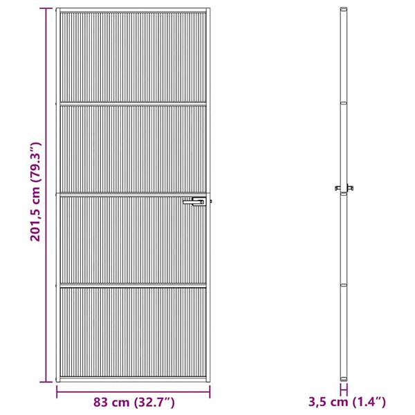 Grote foto vidaxl huisdeur 83 x 201 5 x 3 5 cm aluminium en gehard glas doe het zelf en verbouw deuren en horren