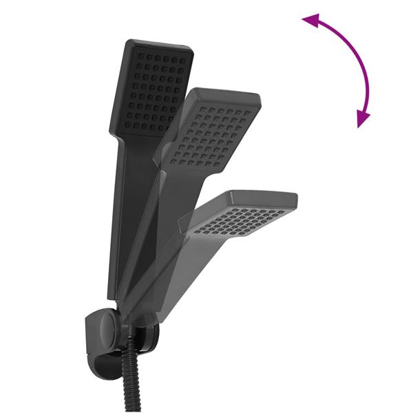 Grote foto vidaxl doucheset zwart g 1 2 inch doe het zelf en verbouw sanitair