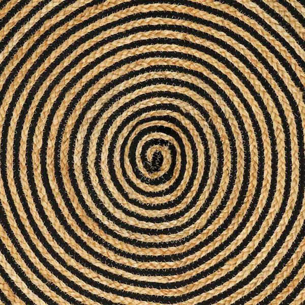 Grote foto vidaxl vloerkleed natuurlijk en zwart 80 x 400 cm jute huis en inrichting vloerbedekking en kleden