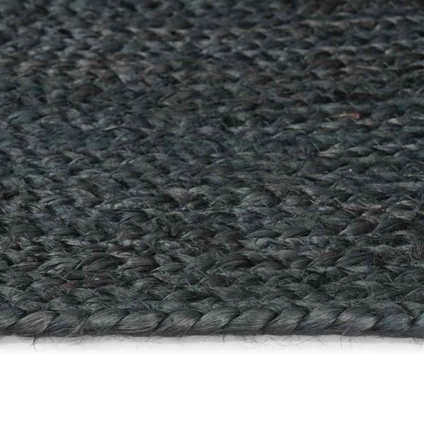 Grote foto vidaxl vloerkleden vierkant donkergrijs 200 x 200 cm jute huis en inrichting vloerbedekking en kleden