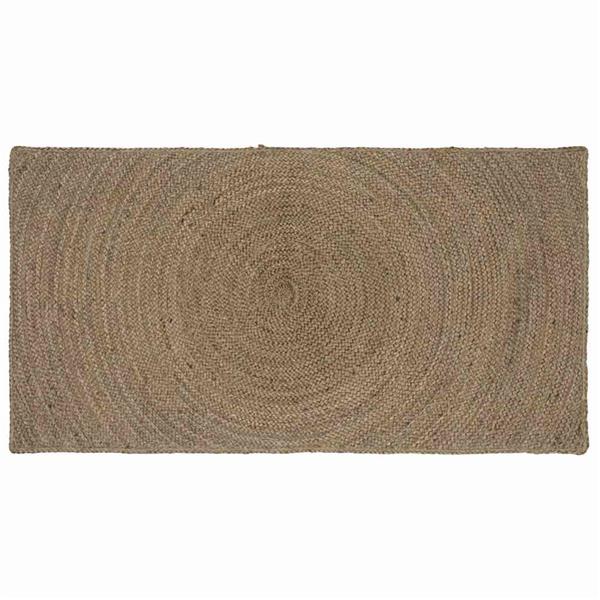 Grote foto vidaxl vloerkleden grijs 100 x 200 cm jute huis en inrichting vloerbedekking en kleden