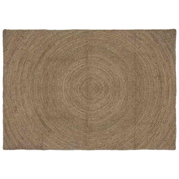 Grote foto vidaxl vloerkleden grijs 140 x 200 cm jute huis en inrichting vloerbedekking en kleden