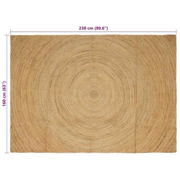 Grote foto vidaxl vloerkleden bruin 160 x 230 cm jute huis en inrichting vloerbedekking en kleden