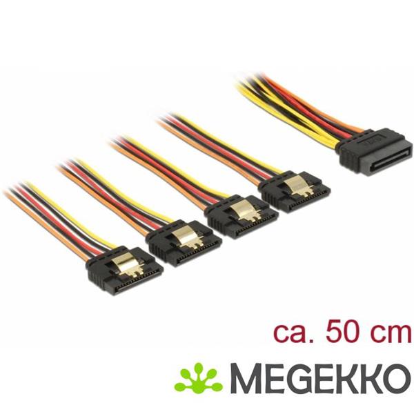 Grote foto delock 60158 0.5m sata 15 pin multi kleuren sata kabel computers en software overige