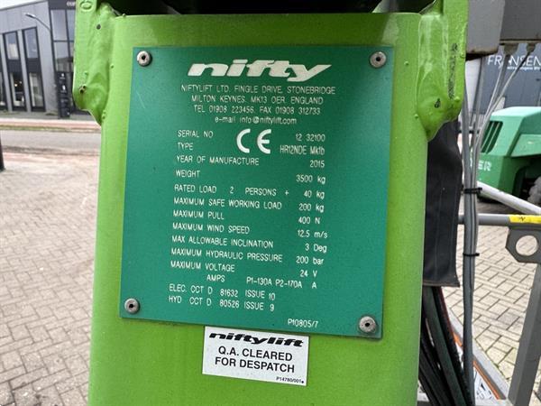 Grote foto niftylift nifty hr12nde knikarmhoogwerker arbeitsbuhne hybride kubota diesel 4x2 2015 doe het zelf en verbouw hoogwerkers