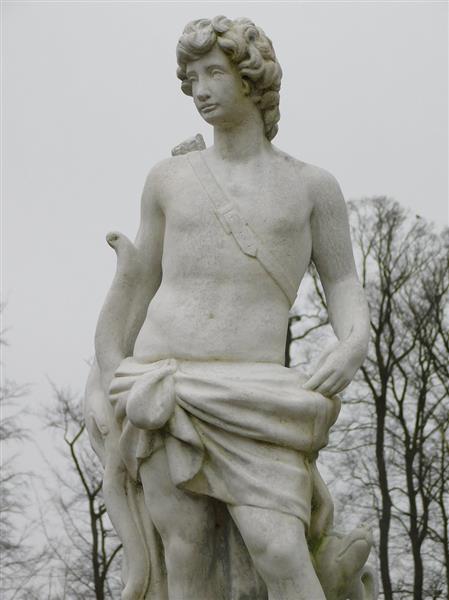 Grote foto tuinbeeld sint hubertus 145 cm steen tuin en terras tuindecoratie