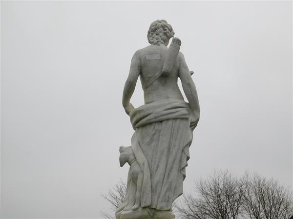 Grote foto tuinbeeld sint hubertus 145 cm steen tuin en terras tuindecoratie