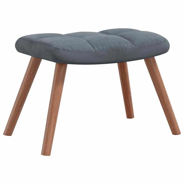 Grote foto vidaxl schommelstoel met voetensteun 2 pcs donkergrijs fluweel huis en inrichting stoelen