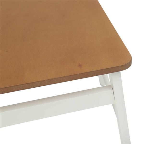 Grote foto vidaxl eetkamerstoel 2 pcs wit en natuurlijk massief rubberhout huis en inrichting stoelen