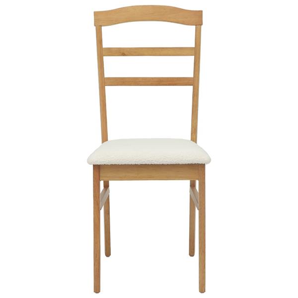 Grote foto vidaxl eetkamerstoel 2 pcs natuurlijk en licht massief rubberhout huis en inrichting stoelen