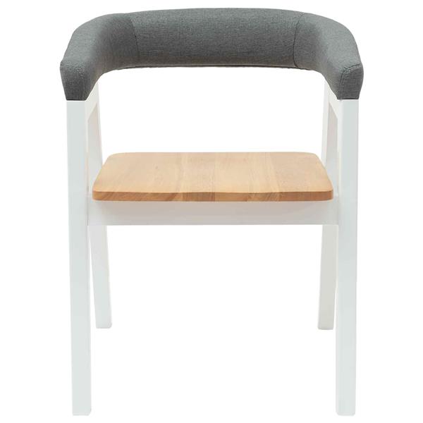 Grote foto vidaxl eettafelstoelen 2 pcs wit 54 x 57 x 73 cm massief rubberhout huis en inrichting stoelen