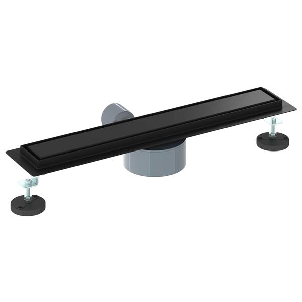 Grote foto vidaxl doucheafvoer 2 in 1 met 360 sifon zwart 50 cm doe het zelf en verbouw sanitair