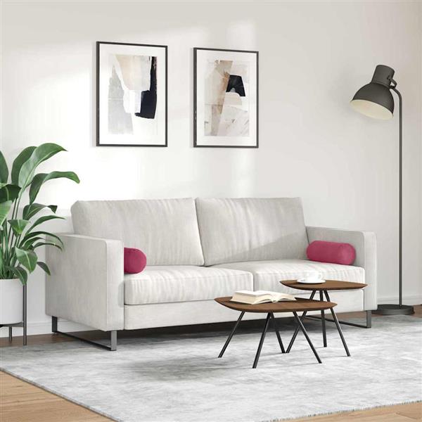 Grote foto vidaxl bolster kussens 2 stuks wijnrood 15 x 40 cm cordstof huis en inrichting woningdecoratie