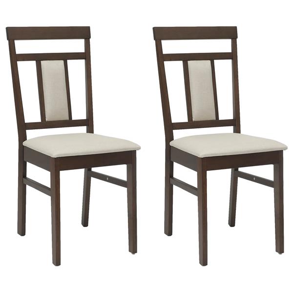 Grote foto vidaxl eetkamerstoel 2 pcs lichtbruin en licht massief rubberhout huis en inrichting stoelen