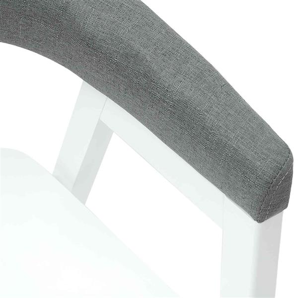 Grote foto vidaxl eettafelstoelen 2 pcs wit 54 x 57 x 73 cm massief rubberhout huis en inrichting stoelen