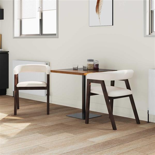 Grote foto vidaxl eettafelstoelen 2 pcs licht bruin 54 x 57 x 73 cm huis en inrichting stoelen