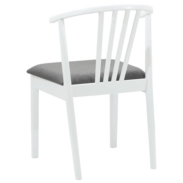 Grote foto vidaxl eetkamerstoel 2 pcs wit en grijs massief rubberhout huis en inrichting stoelen