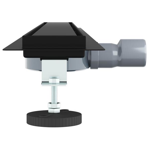 Grote foto vidaxl doucheafvoer 2 in 1 met 360 sifon zwart 90 cm doe het zelf en verbouw sanitair