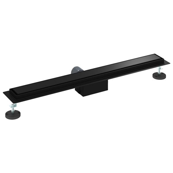 Grote foto vidaxl 2 in 1 doucheafvoer zwart 80 cm roestvrij staal 304 doe het zelf en verbouw sanitair