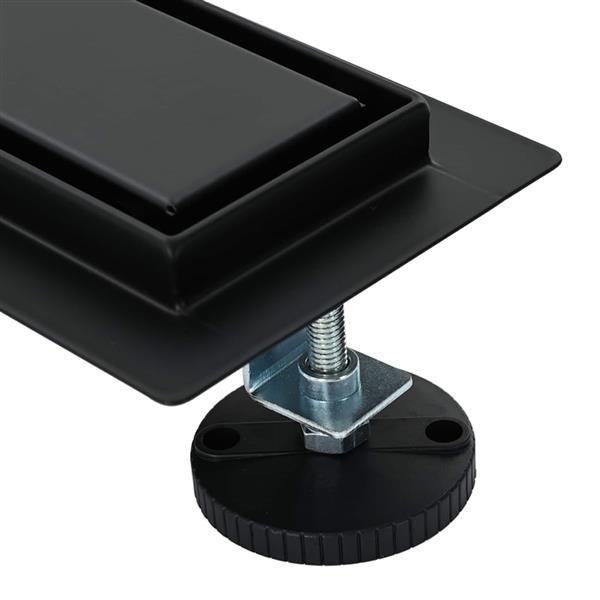 Grote foto vidaxl 2 in 1 doucheafvoer zwart 80 cm roestvrij staal 304 doe het zelf en verbouw sanitair