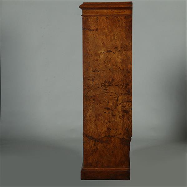 Grote foto lage 4 deurs boekenkast met 2 archiefkleppen noten met wortelnoten en zwart no.351940 antiek en kunst overige in antiek gebruiksvoorwerpen