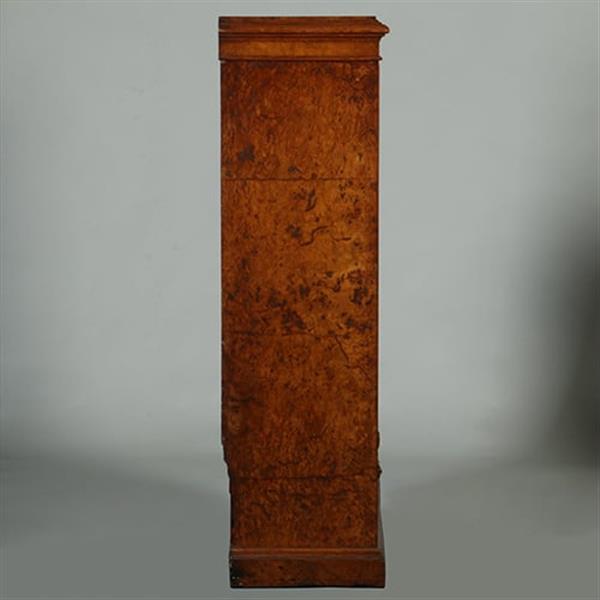 Grote foto lage 4 deurs boekenkast met 2 archiefkleppen noten met wortelnoten en zwart no.351940 antiek en kunst overige in antiek gebruiksvoorwerpen