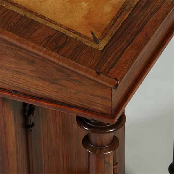 Grote foto palissander davenport met zuilen klein geheim vakje en uitklapbare inktpothouder no.351915 antiek en kunst overige in antiek gebruiksvoorwerpen