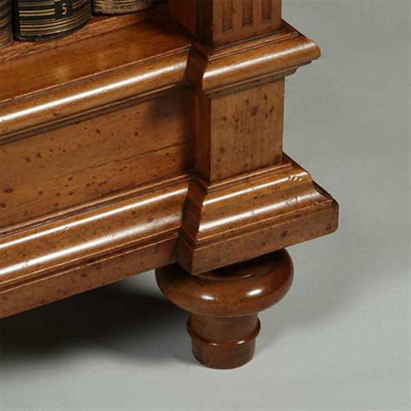 Grote foto zeer hoge smalle open boekenkast blond noten verstelbare planken demontabel no.360415 antiek en kunst overige in antiek gebruiksvoorwerpen