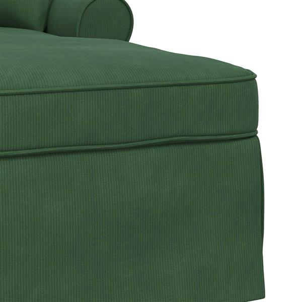 Grote foto vidaxl chaise lounge met rok met kussen jungle groen 91 x 157 x 91 cm huis en inrichting bankstellen
