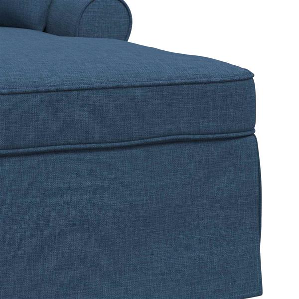 Grote foto vidaxl chaise lounge met rok met kussen blauw 91 x 157 x 91 cm stof huis en inrichting bankstellen
