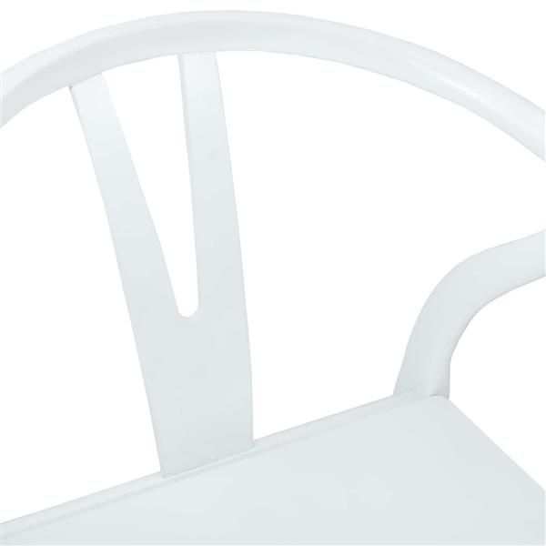 Grote foto vidaxl eetkamerstoel 2 pcs wit en wit massief rubberhout huis en inrichting stoelen