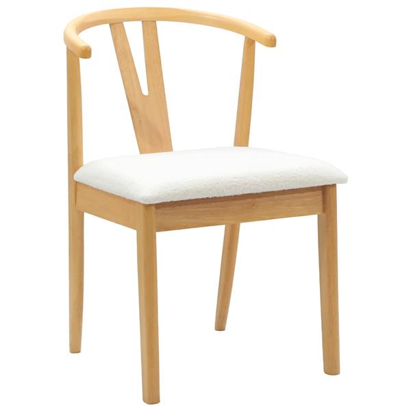 Grote foto vidaxl eetkamerstoel 2 pcs natuurlijk en licht massief rubberhout huis en inrichting stoelen