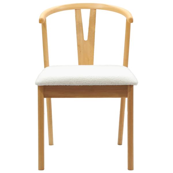 Grote foto vidaxl eetkamerstoel 2 pcs natuurlijk en licht massief rubberhout huis en inrichting stoelen