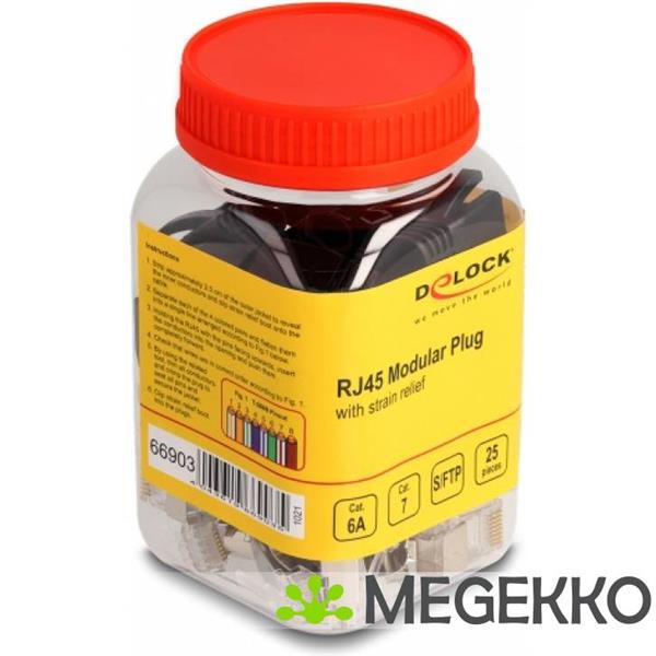 Grote foto delock 66903 kabel connector rj 45 zwart metallic computers en software overige computers en software