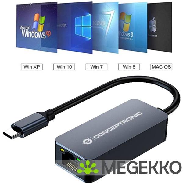 Grote foto conceptronic abby12gc netwerkkaart ethernet 2500 mbit s computers en software netwerkkaarten routers en switches