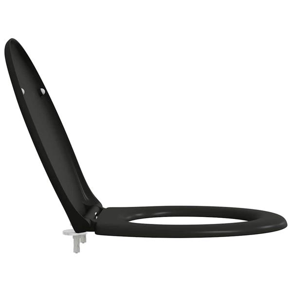 Grote foto vidaxl toiletzitting zwart 44 8 x 37 3 x 4 2 cm duroplast doe het zelf en verbouw sanitair