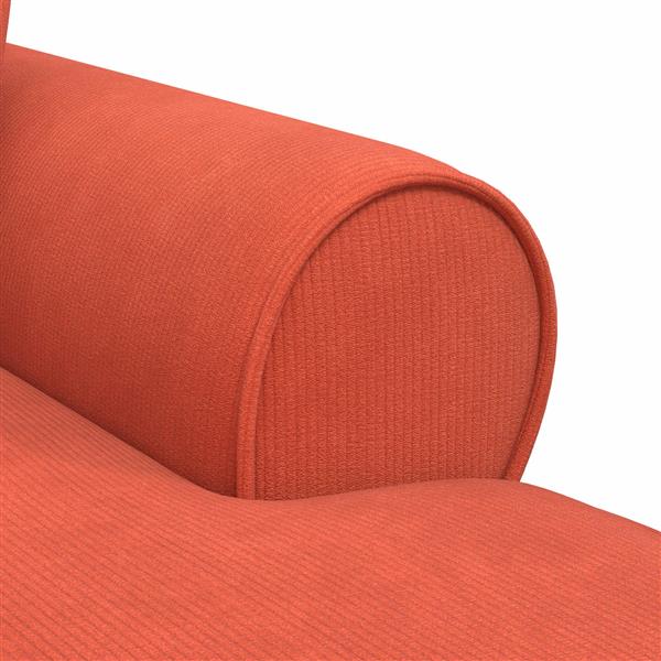 Grote foto vidaxl chaise lounge met rok met kussen rood oranje 91 x 157 x 91 cm huis en inrichting bankstellen