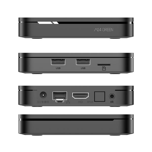 Grote foto amiko a14 green android iptv box telecommunicatie zenders en ontvangers