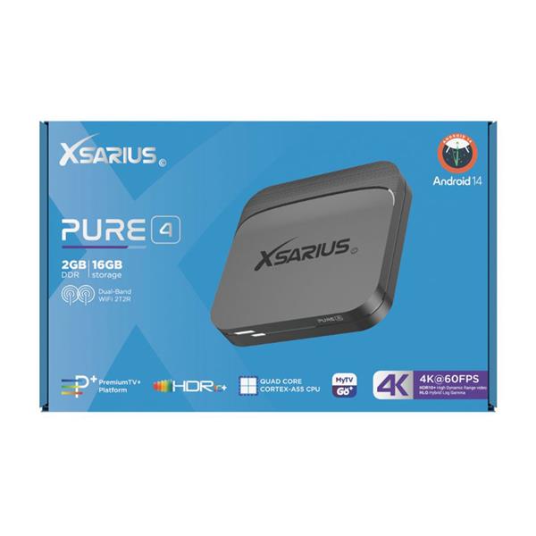 Grote foto xsarius pure 4 android iptv box telecommunicatie zenders en ontvangers