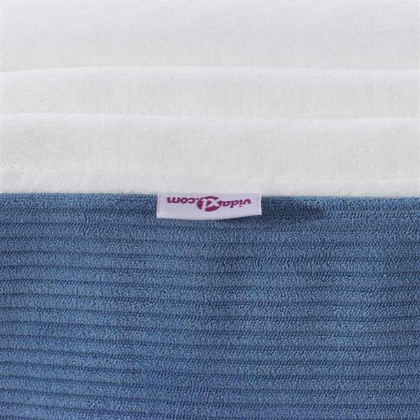 Grote foto vidaxl bedmatras met matras blauw 80 x 200 cm stof antiek en kunst stoelen en banken