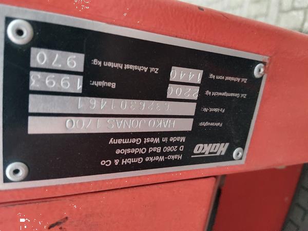 Grote foto hako jonas 1700 veegmachine agrarisch veegmachines