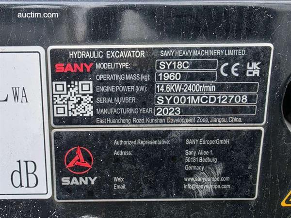 Grote foto sany sy18c minirupsgraafmachine doe het zelf en verbouw kranen en graafmachines