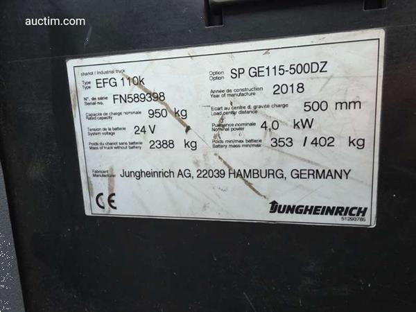Grote foto jungheinrich efg 110k heftruck 2018 agrarisch heftrucks