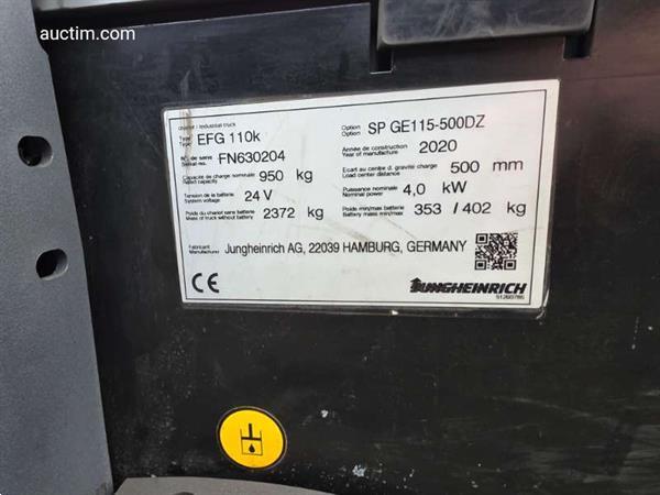 Grote foto jungheinrich efg 110k heftruck 2020 agrarisch heftrucks
