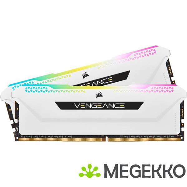 Grote foto corsair ddr4 vengeance rgb pro sl 2x16gb 3200 white computers en software harde schijven