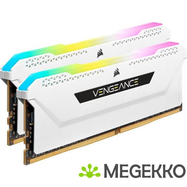 Grote foto corsair ddr4 vengeance rgb pro sl 2x16gb 3200 white computers en software harde schijven