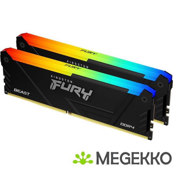 Grote foto kingston ddr4 fury beast rgb 2x16gb 3200 computers en software harde schijven