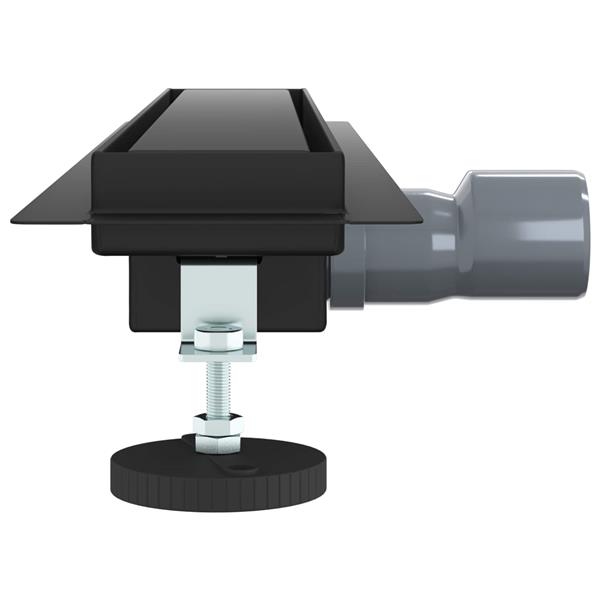 Grote foto vidaxl 2 in 1 doucheafvoer zwart 60 cm roestvrij staal 304 doe het zelf en verbouw sanitair