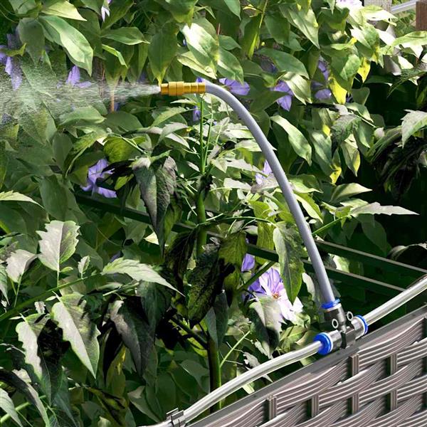 Grote foto vidaxl tuin bloempot 4 pcs bruin staal tuin en terras overige tuin en terras