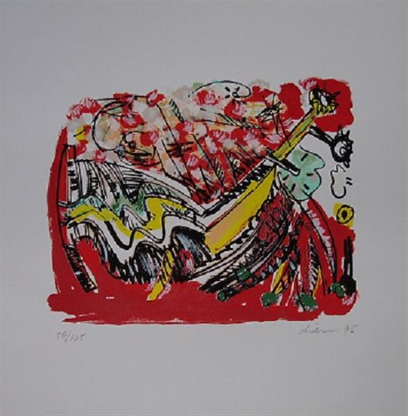 Grote foto peter diem there is an island antiek en kunst litho en zeefdrukken